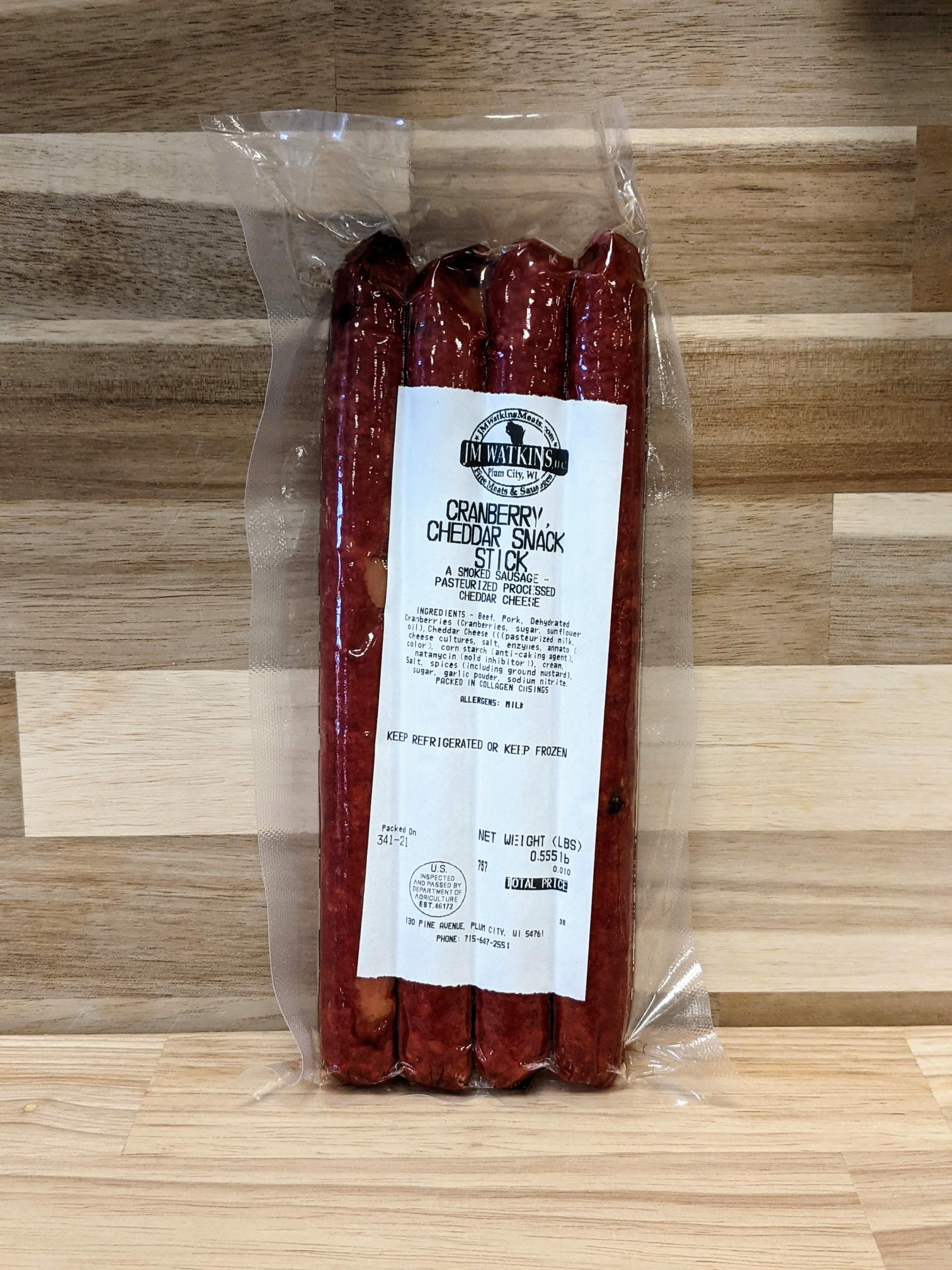 Watkins Cranberry Cheddar Sticks | Eau Galle Cheese